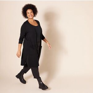 Amazon Essentials Open Front Cardigan Sweater Black Size 2X, 3X Fall Favorite 🍂🍁